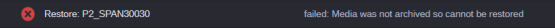 Restore Error