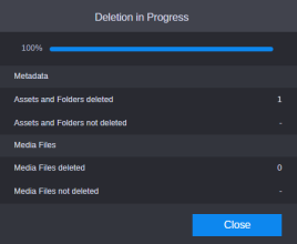 Delete Progress Window