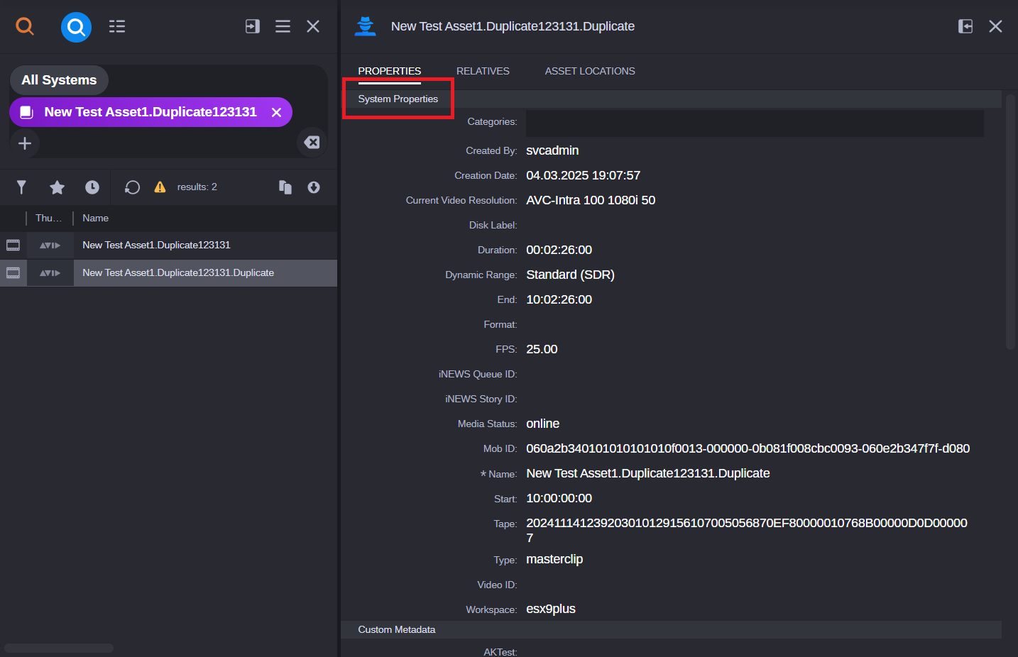 System Properties in the Inspector App