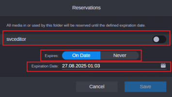 Setting Reservations