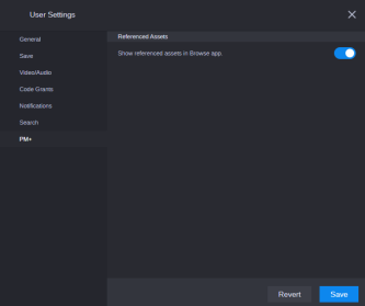 PM+ section under User Settings